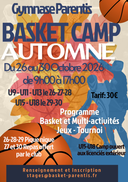 Camp Basket Automne 2026